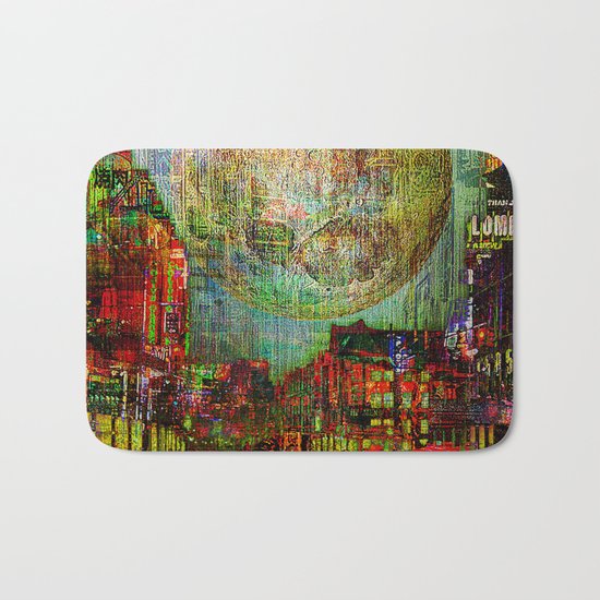 Moon on the city Bath Mat
