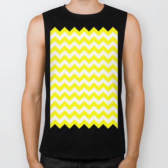 Chevron (Yellow/White) Biker Tank