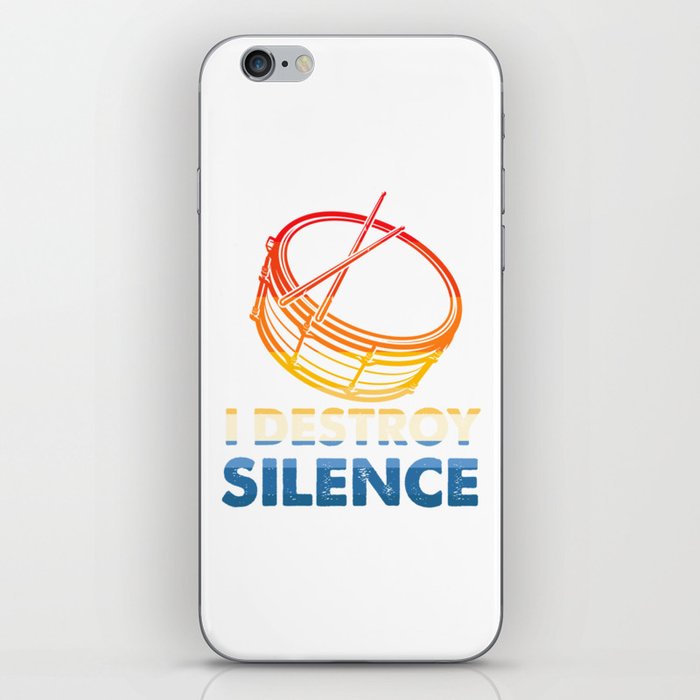 I Destroy Silence Drummer iPhone Skin