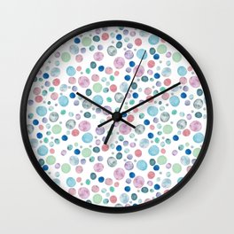 Watercolor Bubbles Wall Clock