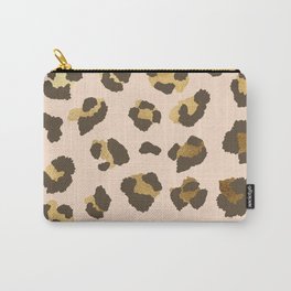 beige gold animal print - leopard Carry-All Pouch