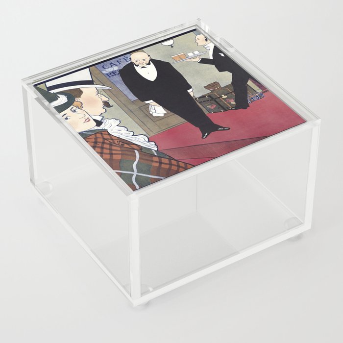 Man En Vrouw En Twee Obers Acrylic Box