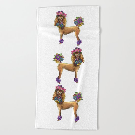 Poodle Dee Doo Beach Towel