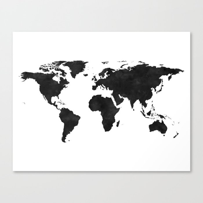 Map Of The World Framed Art World Map Wall Art,World Map Canvas,World Map Print,World Map  Poster,Printable Art,World Map Svg,Wat Canvas Print By Typohouse | Society6