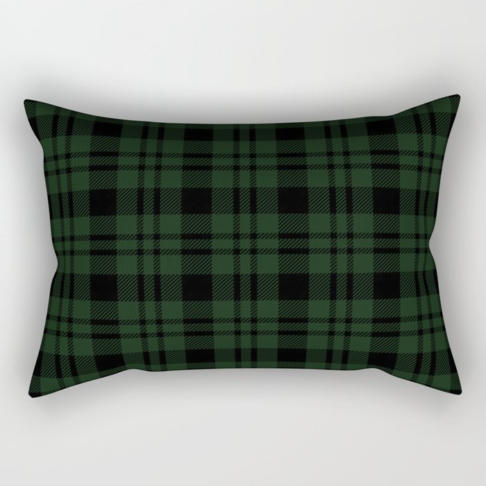 Plaid (Dark green) Rectangular Pillow