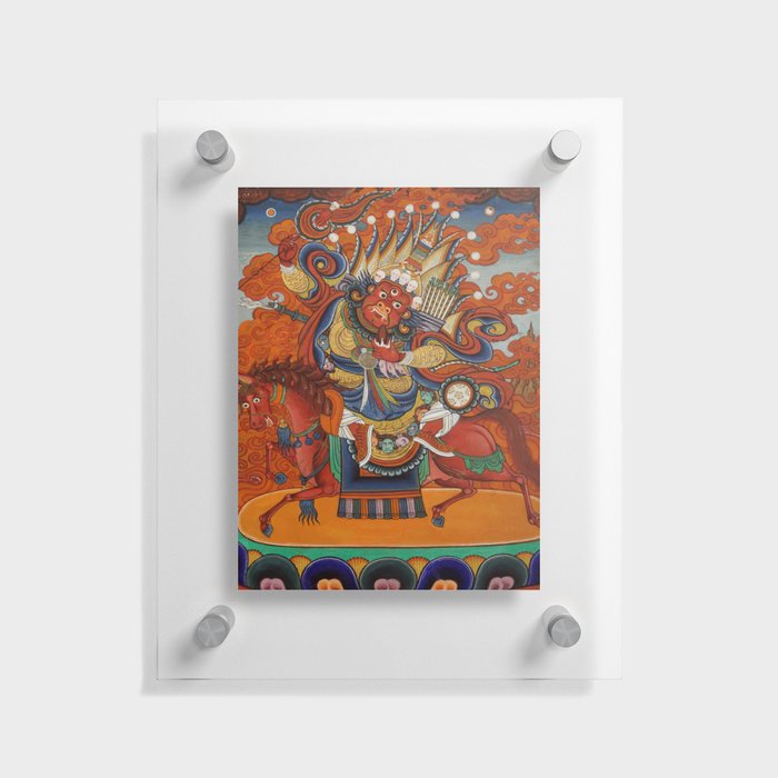 Begtse 'the Great Coat of Mail' Buddhist Thangka Floating Acrylic Print