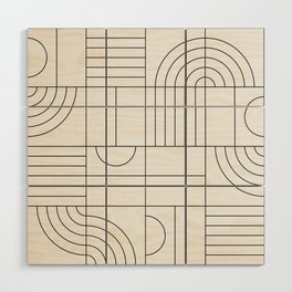 My Favorite Geometric Patterns No.19 - White Wood Wall Art