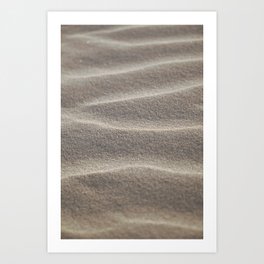 Abstract soothing neutral sand pattern art print - minimalism beach, coastal nature photography Art Print