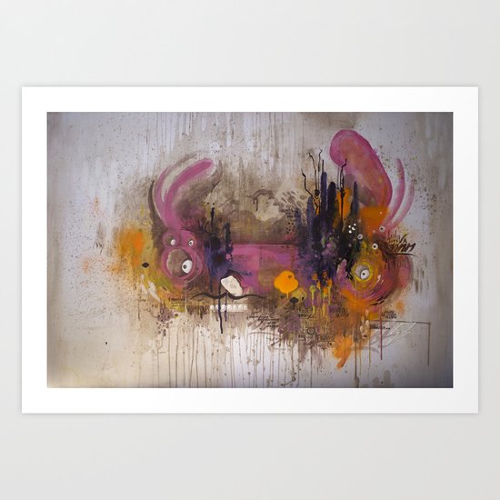 Pinkpurple Playstation Catrabbit - Gamepad Series Art Print