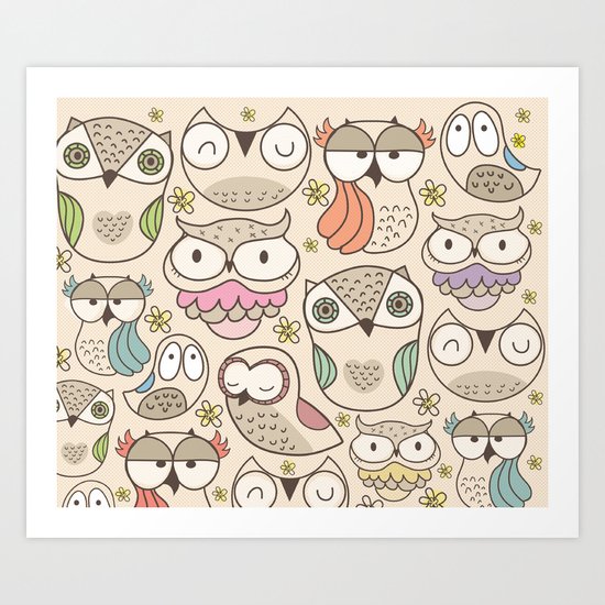 The owling Art Print