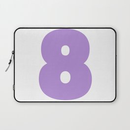 8 (Lavender & White Number) Laptop Sleeve