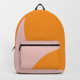 Margo Collection: Minimalist Modern Geometric Orange Circle on Pink Backpack