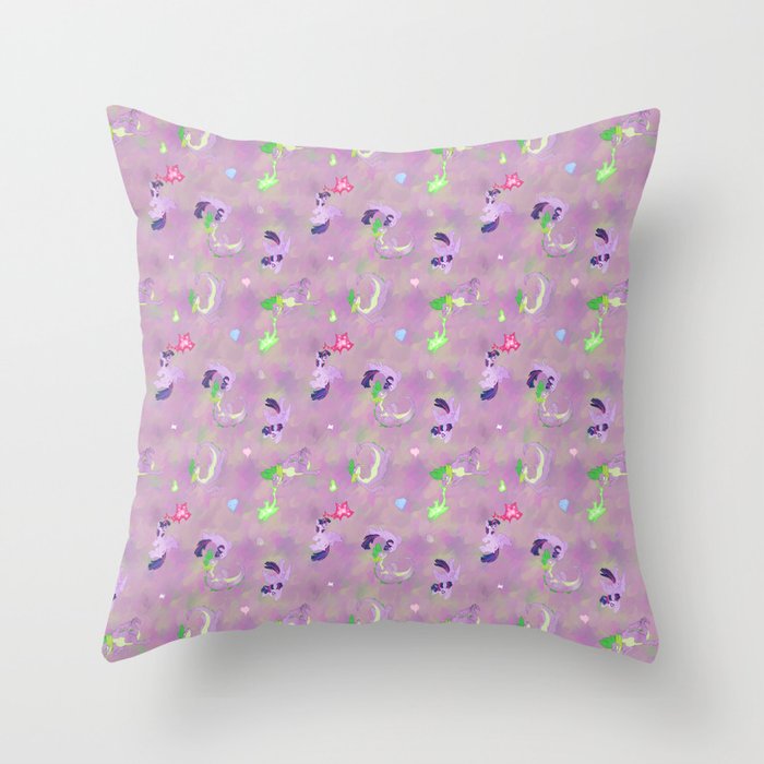 Twilight Sparkle and Spike Tile Throw Pillow