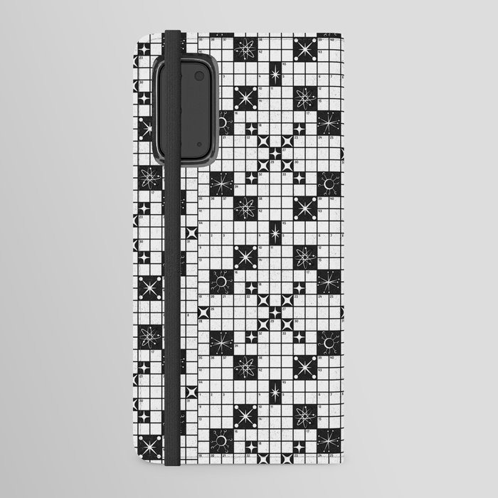 Mid century Crossword Puzzle Android Wallet Case