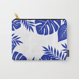 Paradise in cobalt Carry-All Pouch | Paradise, Relax, Graphicdesign, Print, Nature, Soothing, Leaves, Ferns, Cobalt, Vacation 