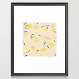 zesty yellow Lemon Framed Art Print