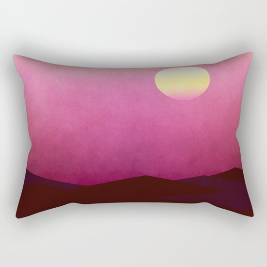Setting Sun Over The Desert Rectangular Pillow