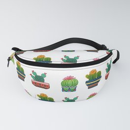 Hand painted cactus pots Fanny Pack