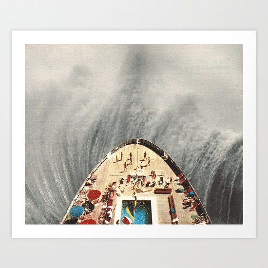 a great big wave (to wash it all away) - collab with sammy slabbinck Art Print