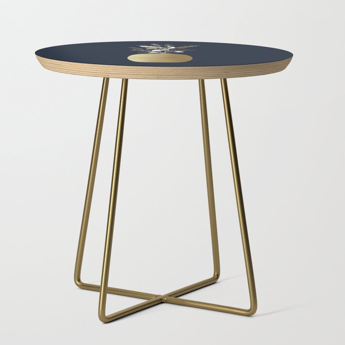 Gold Vase and Wildflowers Side Table