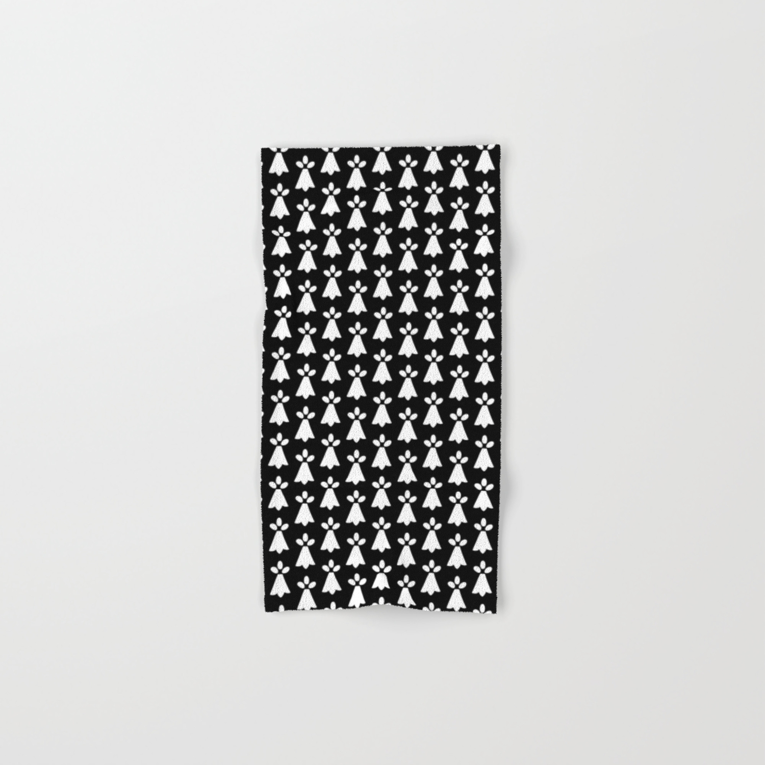 black patterned towels