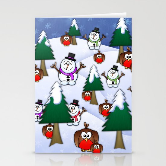 Rocking Robin In A Winter Wonderland. Stationery Cards