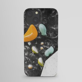 Colorful summer bouldering gym wall climbing holds girls iPhone Case