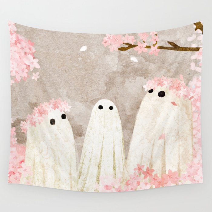 Cherry Blossom Party Wall Tapestry