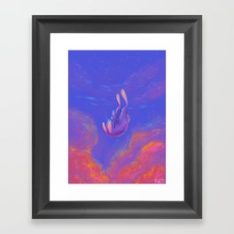 Moon Rabbit Framed Art Print