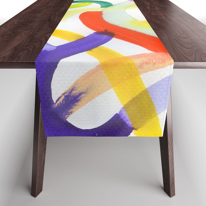 abstract waves Table Runner