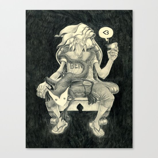 Sitting Heart Canvas Print
