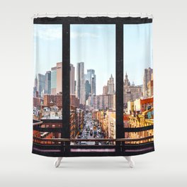 New York City Window Views Shower Curtain