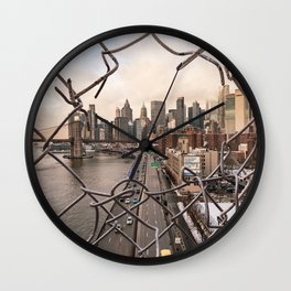 New York City Skyline Views Wall Clock