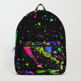 Neon Paint Splatter Backpack