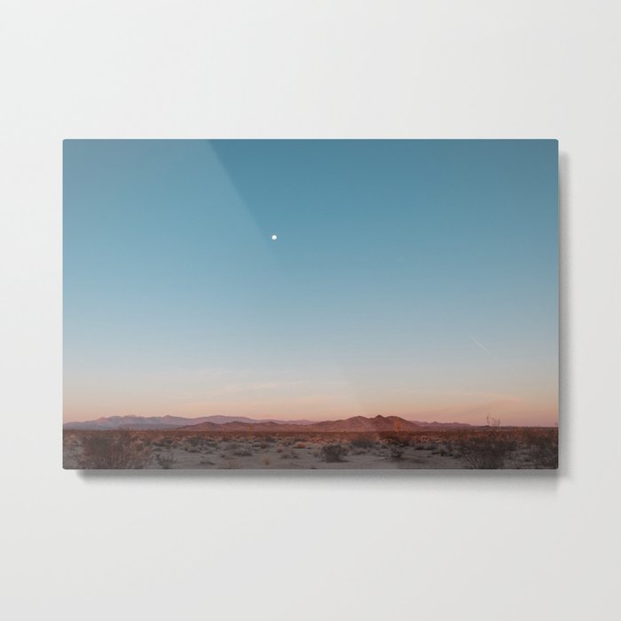 Desert Sky with Harvest Moon Metal Print