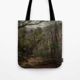 Ferntree Gully in the Dandenong Ranges by Eu von Guerard Date 1857  Romanticism  Landscape Tote Bag
