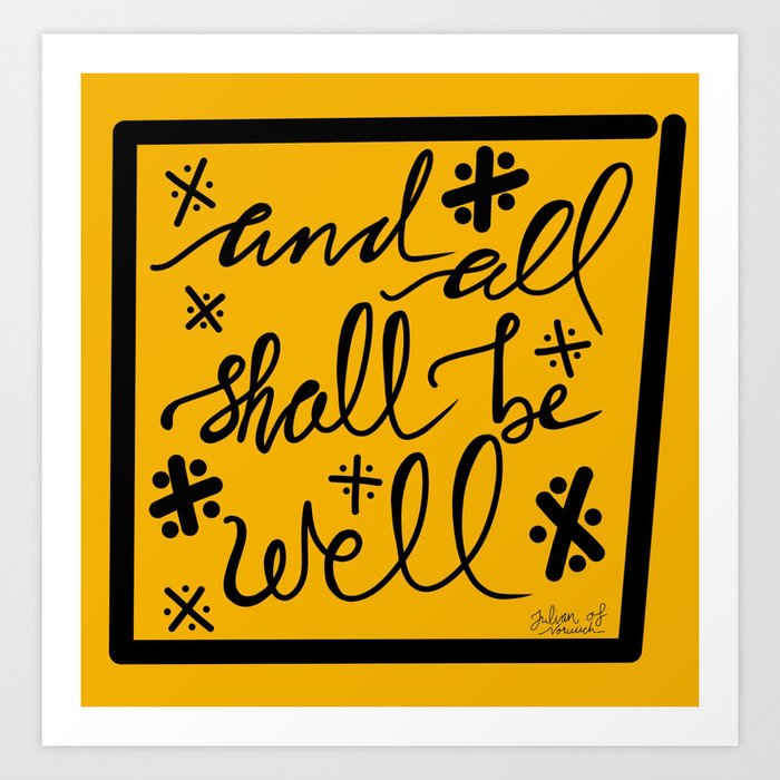 And All Shall Be Well Julian of Norwich Art Print