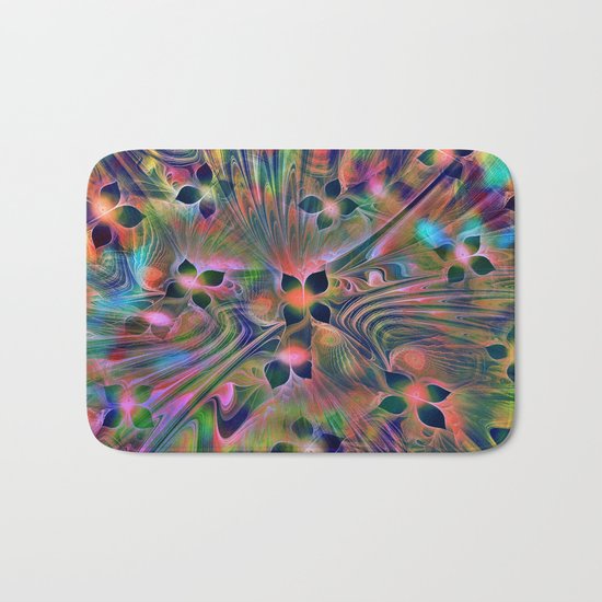 Floral Fractal Bath Mat