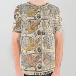 United States-The presidential elections-1877 vintage pictorial map All Over Graphic Tee
