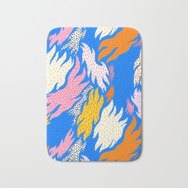 Abstract hand drawn shapes doodle pattern Bath Mat