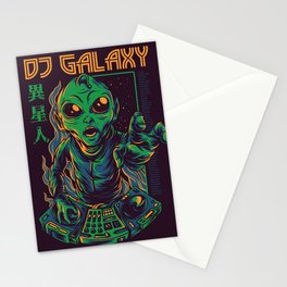 Dj Galaxy Illustration Stationery Cards