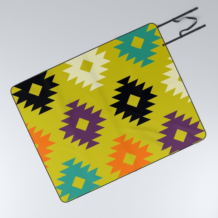 Colorful Southwestern Pattern 564 Picnic Blanket