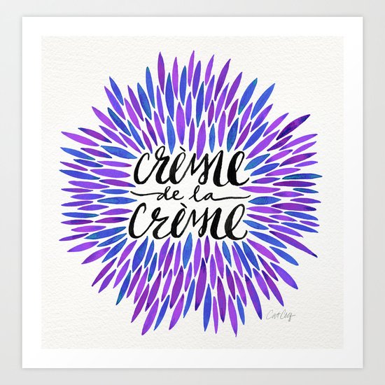 Crème de la Crème – Periwinkle Art Print