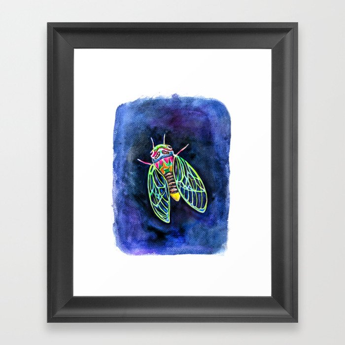 Cicada Love Framed Art Print