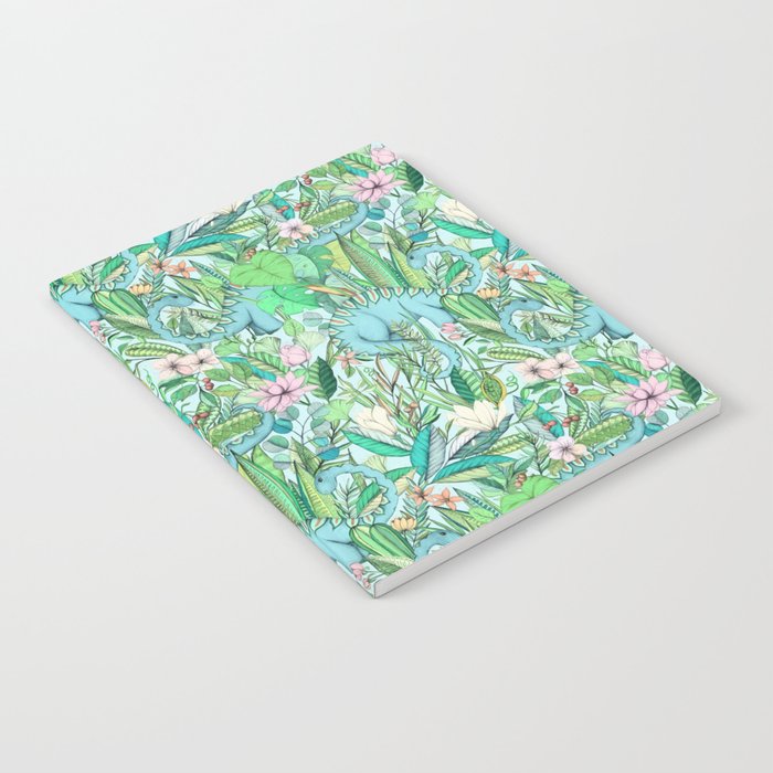 Improbable Botanical with Dinosaurs - soft pastels Notebook