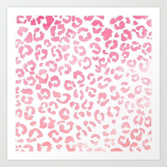 Society6 Blush Pink Modern Leopard Pattern Watercolorpattern by Girly Trend by Audrey Chenal on Rectangular 