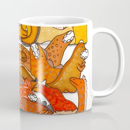 Orange Dinosaur Gradient Coffee Mug