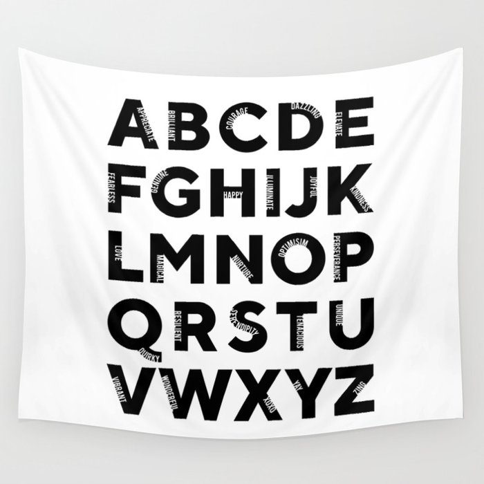 ABC's of Inspiration Wall Tapestry
