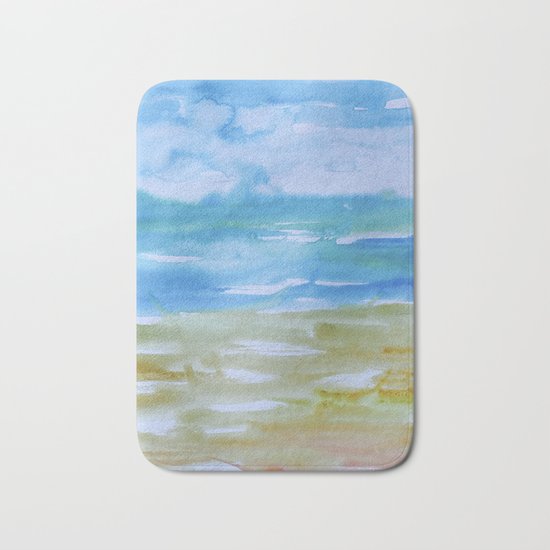 Miami Beach Watercolor #7 Bath Mat