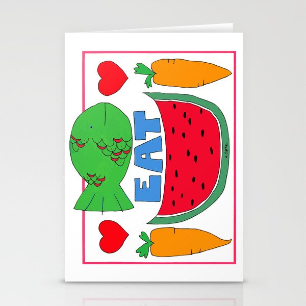 Eat Your Food Stationery Cards